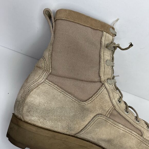 Wellco US Army Steel Toe Hot Weather Combat Boot - Vibram  Wellco USGI Hot Weather Desert Combat Boots Tan Suede Vibram USA Mens Size 10 R